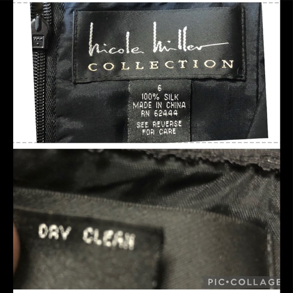 Nicole Miller 100% Silk Lace Dress 6 Prom Formal Party Chic Tulle Lace Ballgown - Picture 12 of 16